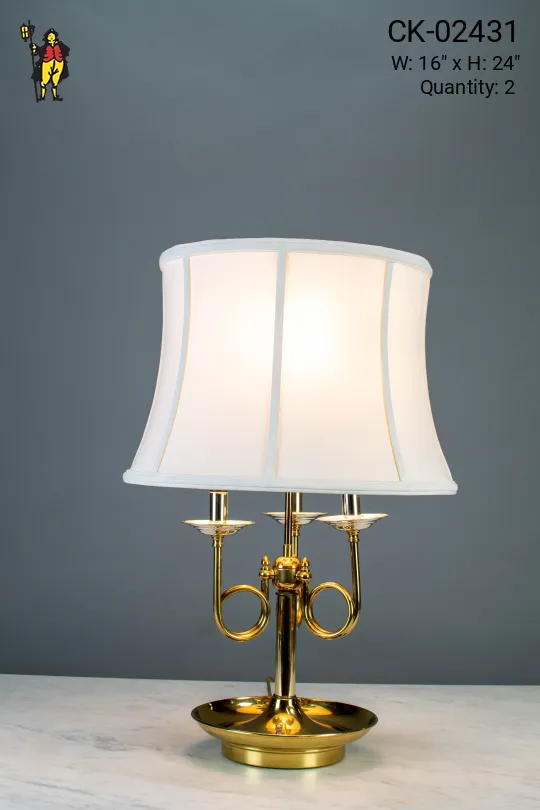 Three Light Trumpet Table Lamp