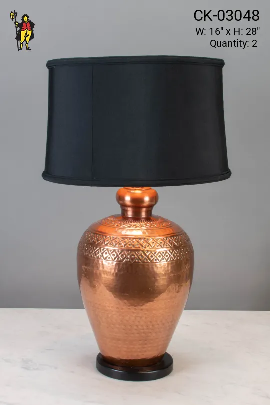 Large Copper Table Lamp