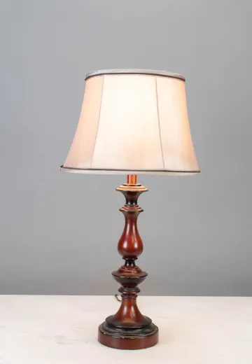 Formal Wooden Table Lamp