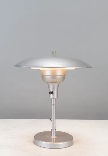 Mid-Century Silver Table Lamp