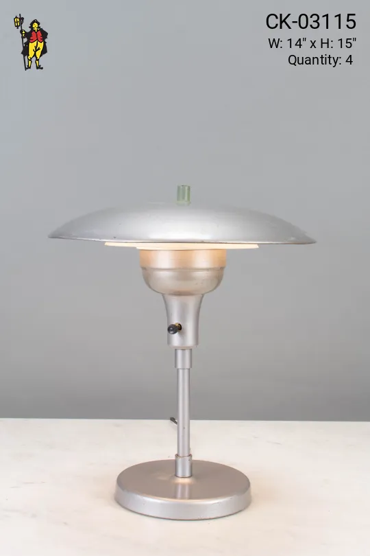 Mid-Century Silver Table Lamp