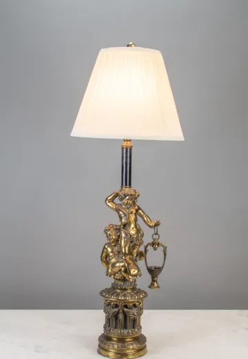 Brass Statue Table Lamp