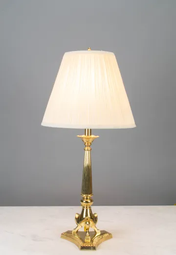 Formal Polished Brass Table Lamp
