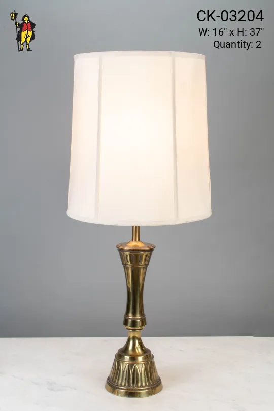 Etched Brass Table Lamp
