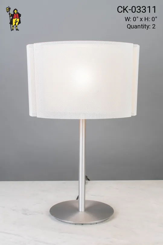 Contemorary Silver Table Lamp