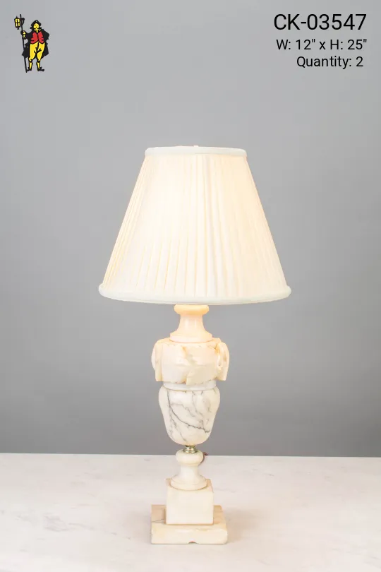 Marble Finished Traditional Table Lamp