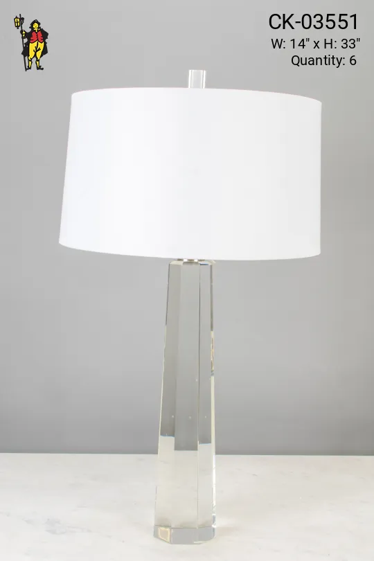 Tall Crystal Table Lamp