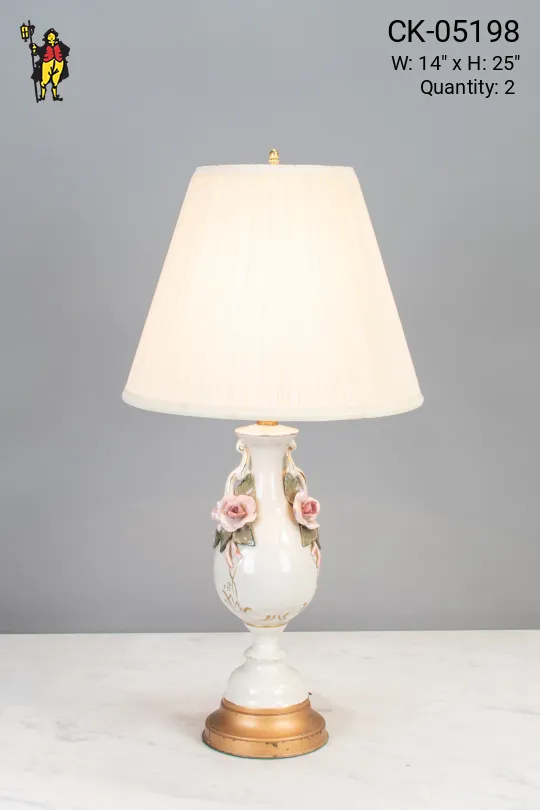 Traditional Ceramic Floral Table Lamp