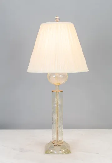 Floral Glass Table Lamp
