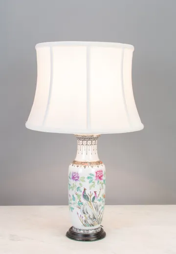 Floral Painted Ceramic Table Lamp