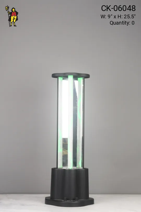Mirrored Single Multicolored Light Table Lamp
