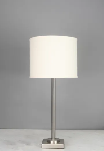 Polished Nickel Pole Table Lamp