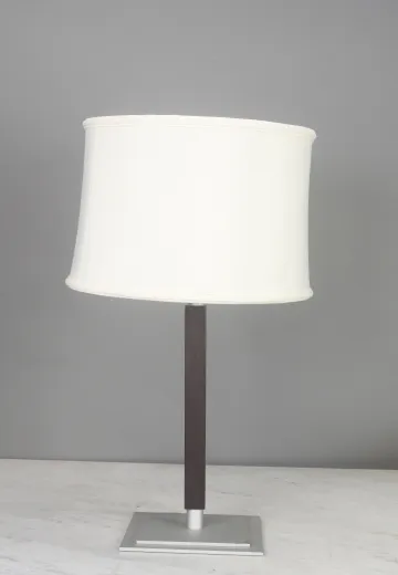 Wood & Silver Finished Modern Table Lamp