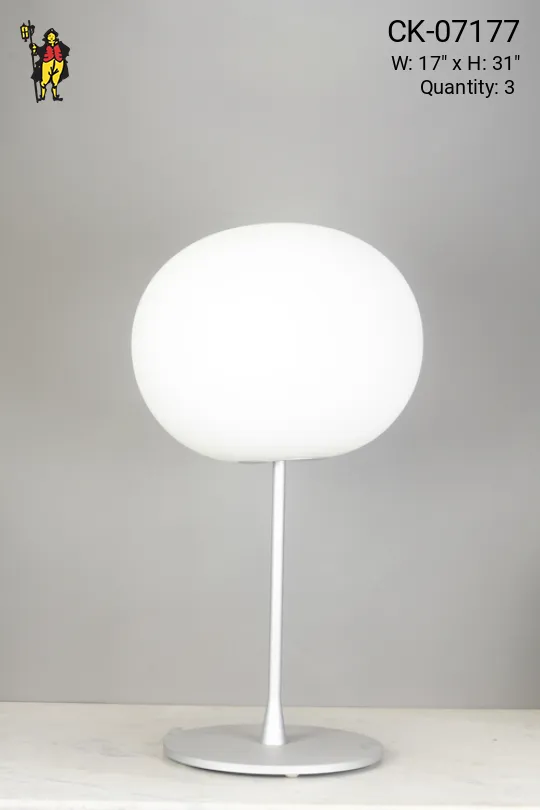 Contemporary Table Lamp w/Globe Shade