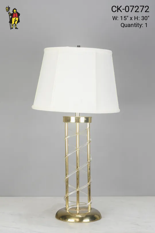 Modern Polished Brass Table Lamp