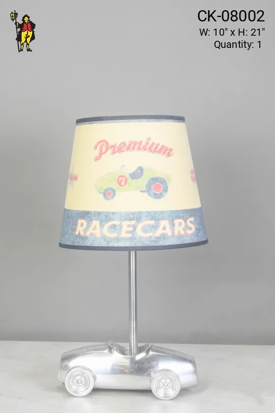 Racecar Silver Table Lamp