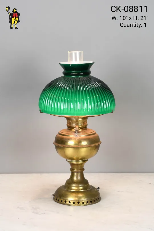 Brass Electrified Oil Lamp
