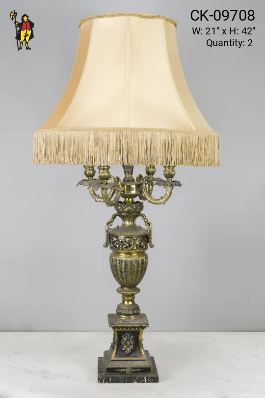 Victorian Four Candle Tall Table Lamp