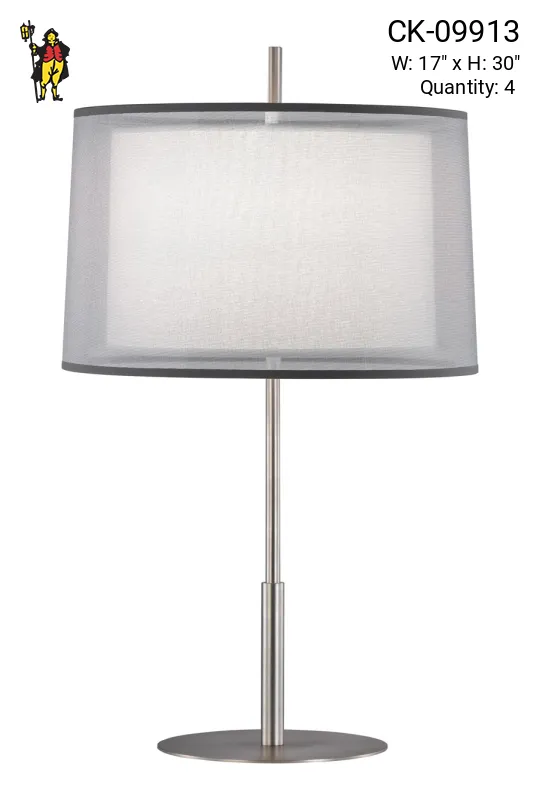 Stainless Steel Finished Modern Table Lamp (Edison)