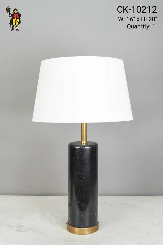 Black Marble Modern Table Lamp
