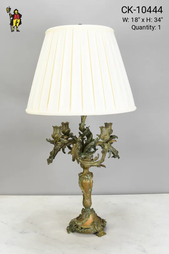 Two Light Flemish Table Lamp