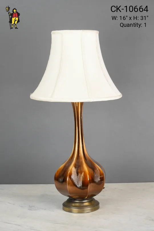 Modern Burgundy Ceramic Table Lamp