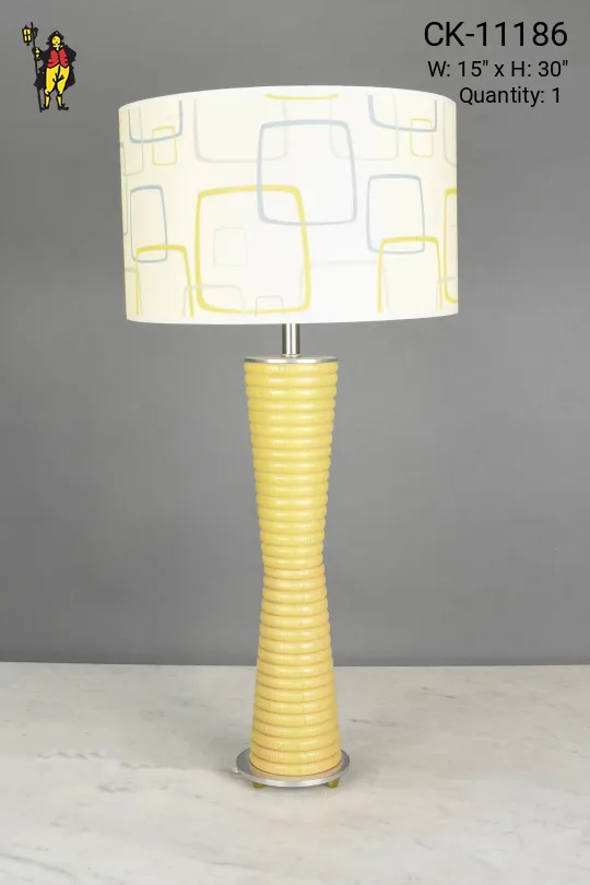 Yellow Mid Century Table Lamp