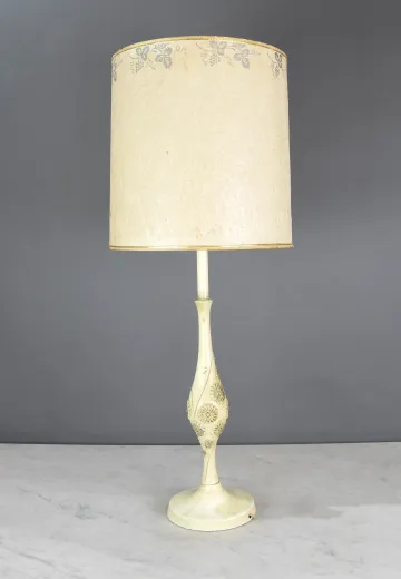 Tall Floral Ceramic Table Lamp
