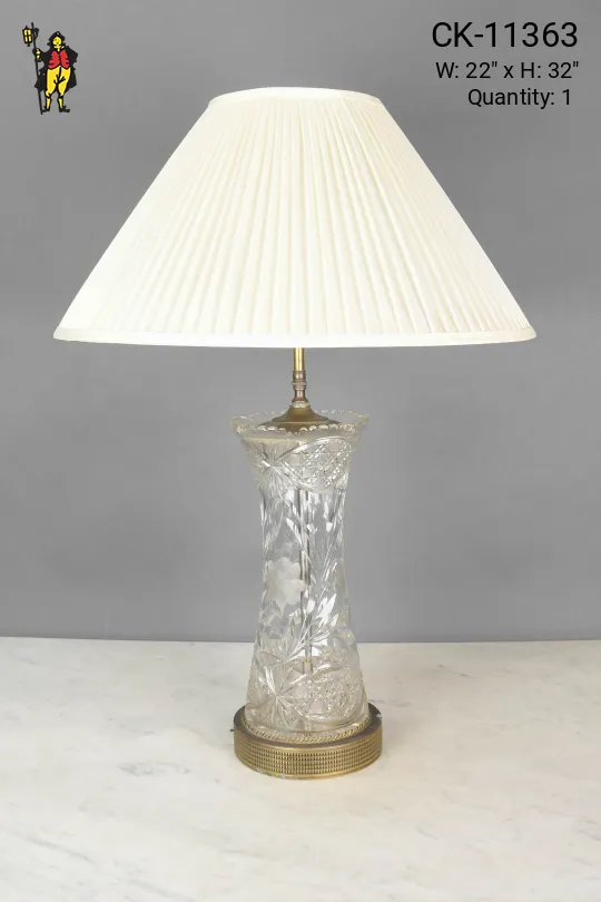 Crystal & Brass Table Lamp