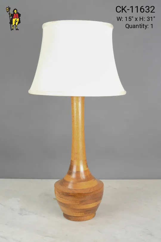 Tall Modern Wooden Table Lamp