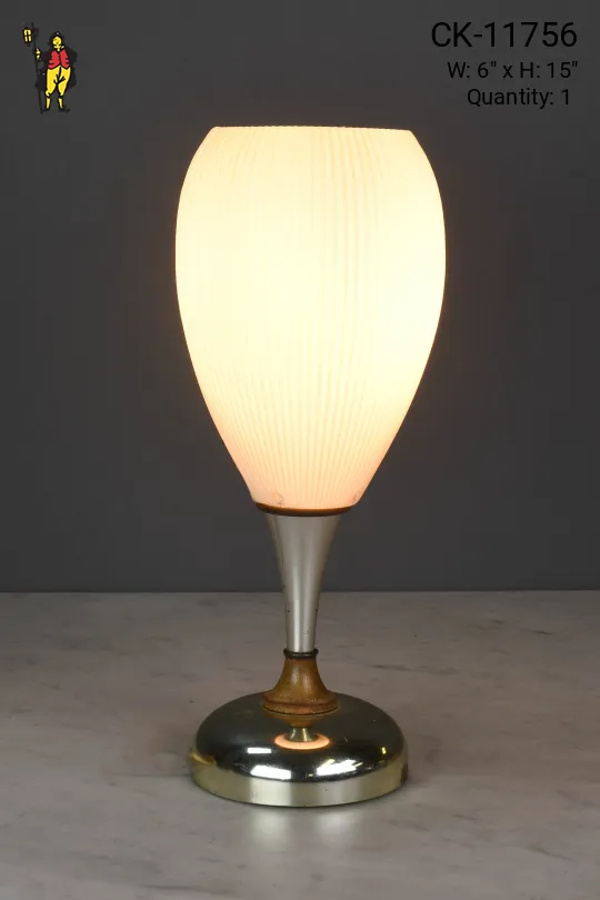 Mid Century Polished Nickel Table Lamp