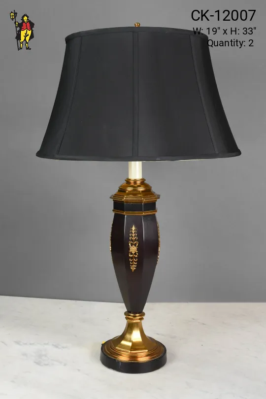 Black & Brass Table Lamp