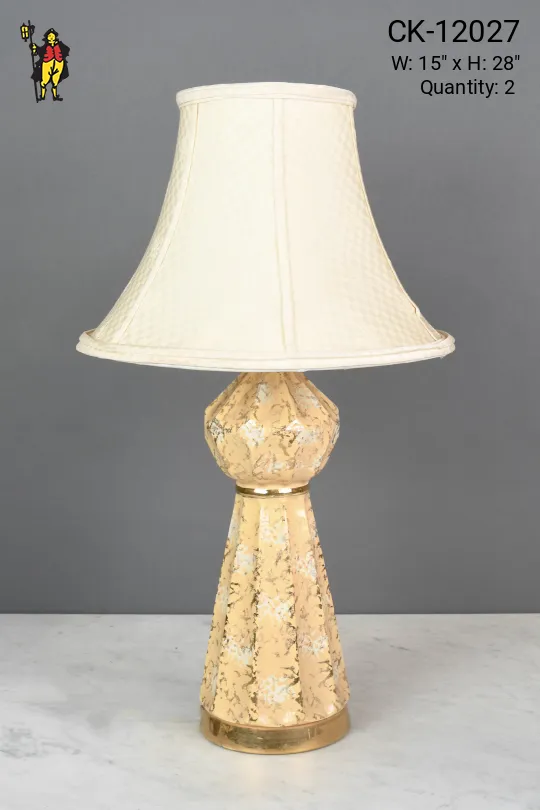 Speckled Cream & White Ceramic Table Lamp