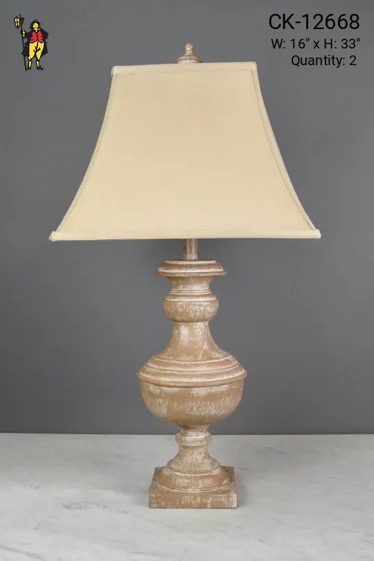 Traditional Wooden Table Lamp