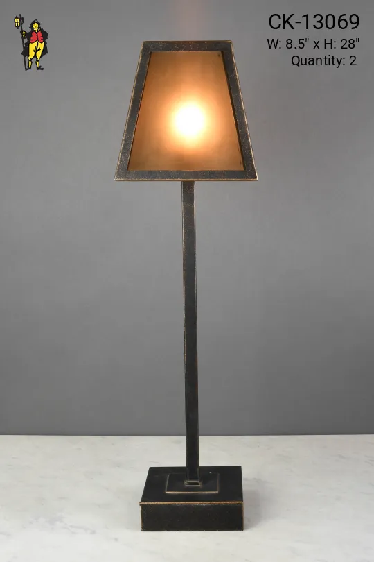Modern Mica Shaded Tall Table Lamp