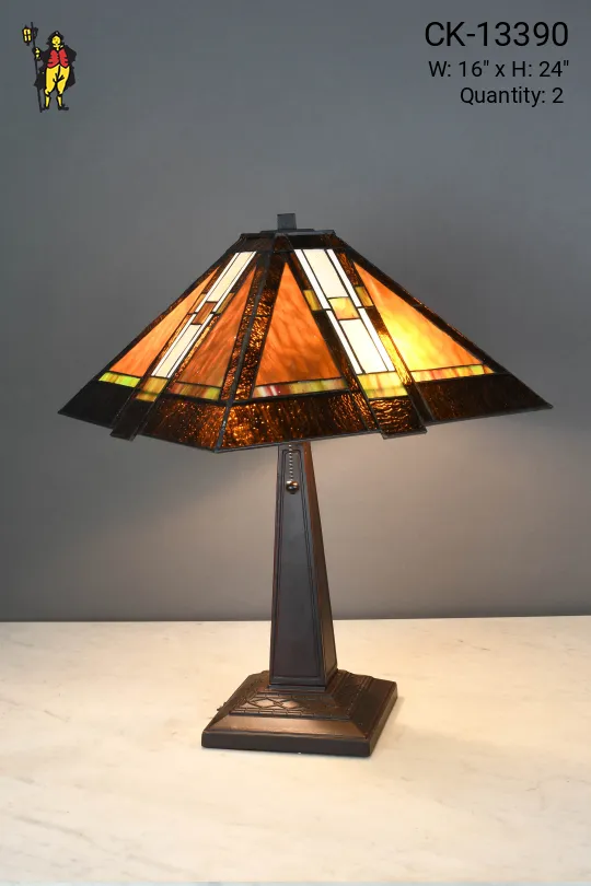 Mission Style Bronze Table Lamp