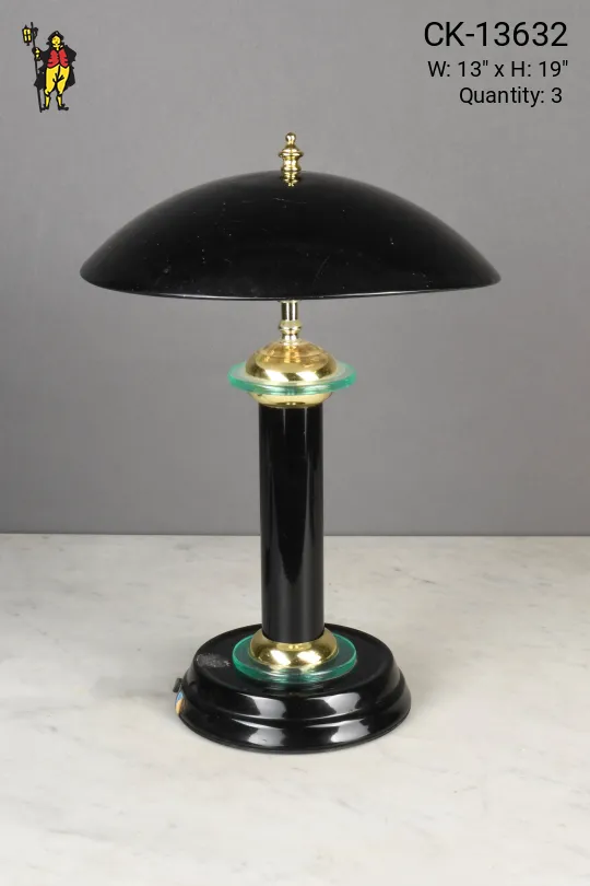 Black Metal Shaded Table Lamp