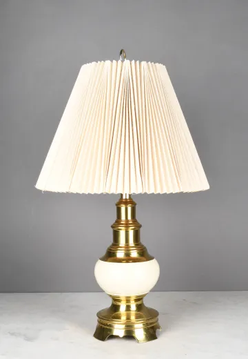 Brass & Ceramic Mid Century Table Lamp