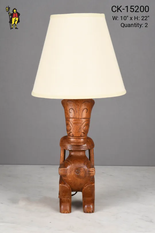 Wooden "Tiki" Table Lamp - Tiki Collection