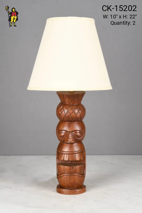 Wooden "Tiki" Table Lamp - Tiki Collection