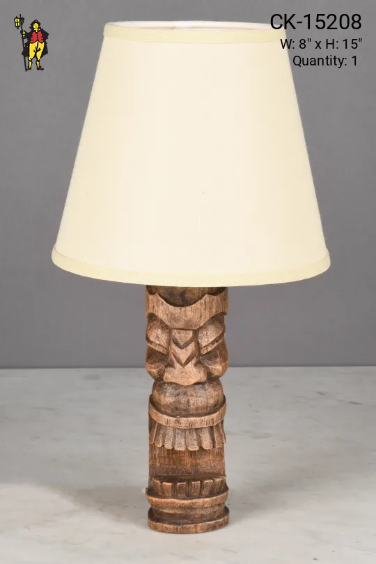 Small Wooden "Tiki" Table Lamp - Tiki Collection