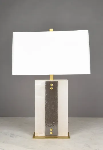 Marble & Glass Table Lamp