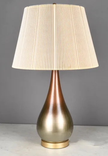 Earth Tone Metal Table Lamp