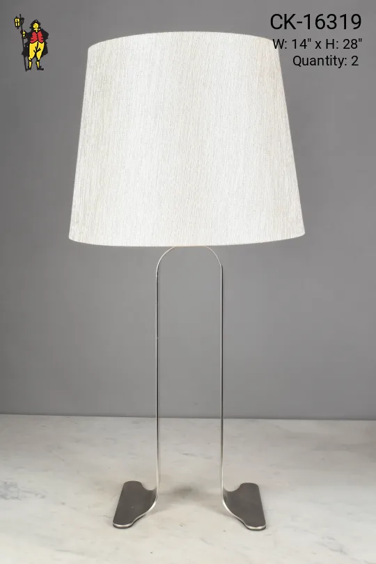 Modern Nickel Table Lamp
