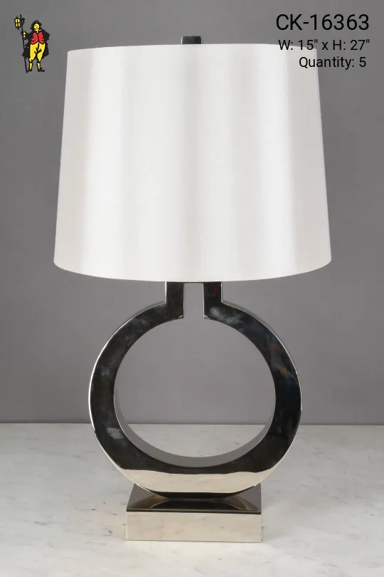 Polished Nickel Modern Table Lamp