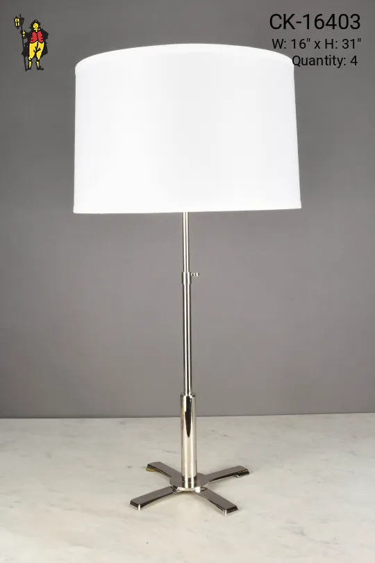 Polished Nickel Modern Table Lamp
