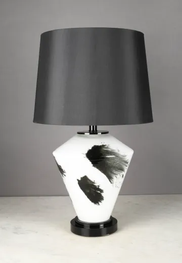 Contemporary Black & White Table Lamp