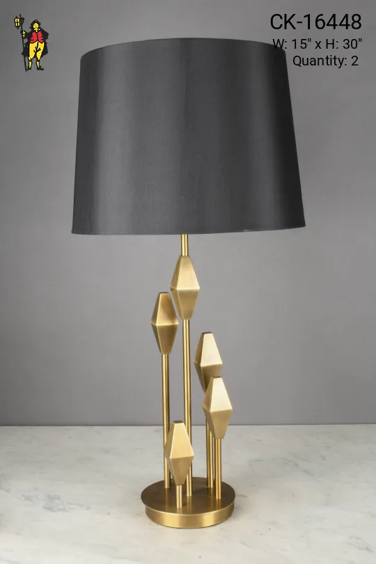 Modern Brass Sculpture Table Lamp