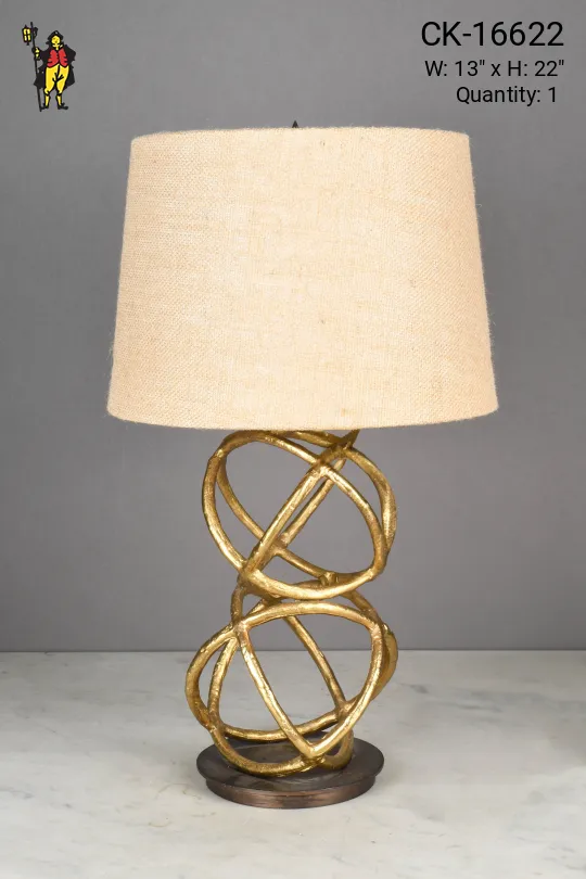 Painted Brass Abstract Table Lamp