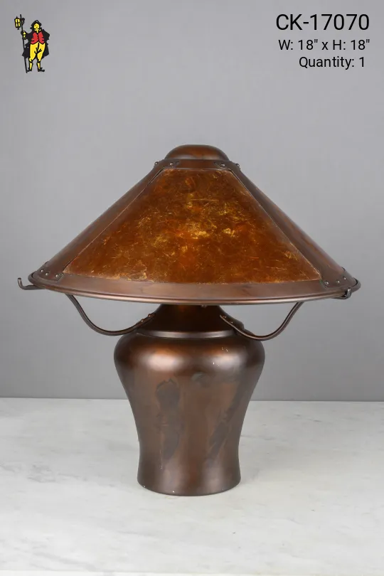 Bronze Mica Shaded Table Lamp